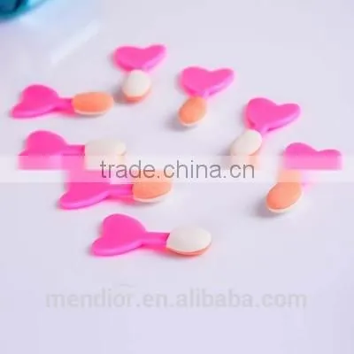 Mendior Heart Shaped Eye Shadow Sponge Eyeliner Brush Applicator Tool 8pcs/pack Support OEM/ODM