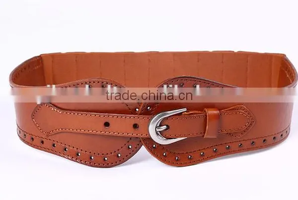 Women Fashion Wide Shirt PU Belt for Lady