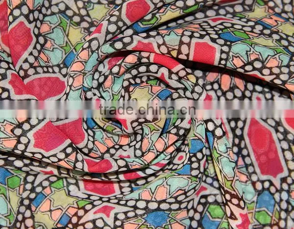 100% Polyester 75D Printed Chiffon Fabric photo-2