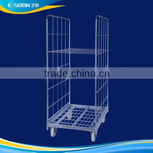 2-Tier Stainless Steel Hand Push Roll Trolley photo-2