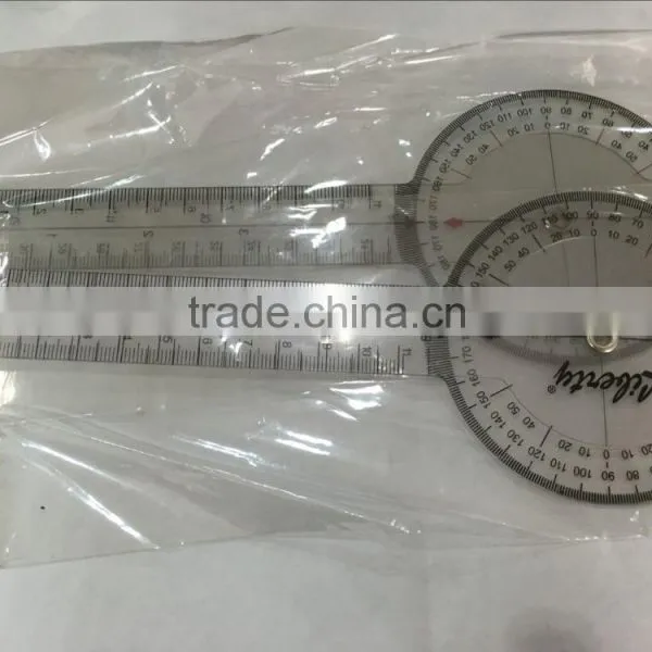V-T018 360 Degree Clear Plastic Goniometer Protractor Medical Ruler Angle Ruler photo-2