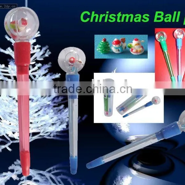 Plastic Christmas Ball Pen