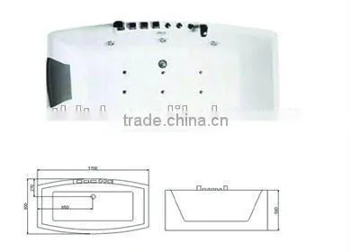 3m Long Indoor Whirlpool Hot Tubs Used for Comercial Hottub/indoor Bathtub for High-end Massage Club Holding 6 Customers photo-4
