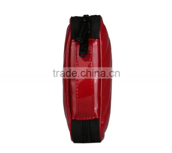 Hot Sale BUBM PU Leather Red Zipper Hand Bag CD Box,CD DVD Case photo-5