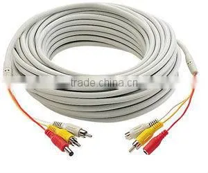 25 ft Security Camera Cable RCA & DC Dual Cable 20meter ALL IN ONE CABLE