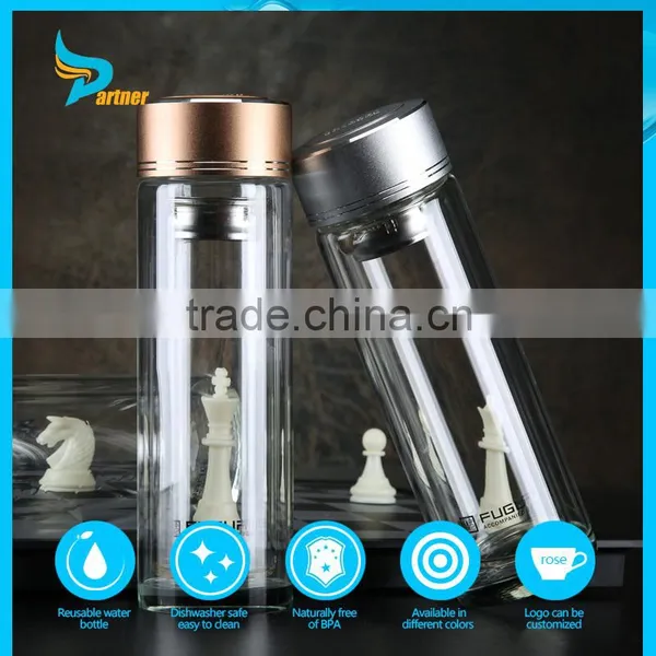 Custom Infuser Bpa Free Glass Water Tea Bottle photo-3