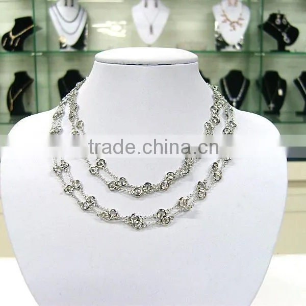 Wedding Dinner Necklace/cubic Zircon Jewelry/brass