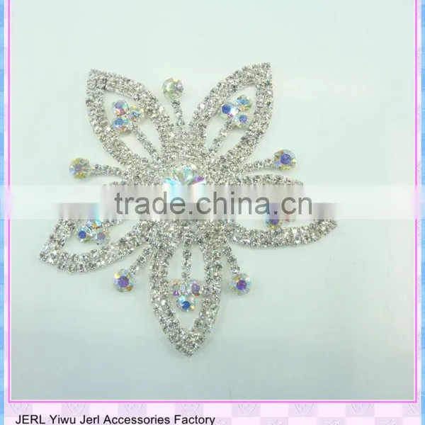 Bling Bling Bridal Crystal Lace Rhinestone Applique Sewed on Wedding Dress photo-2