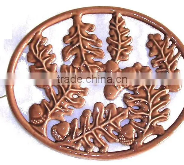 Leaves Shape Antique Cast Iron Trivets