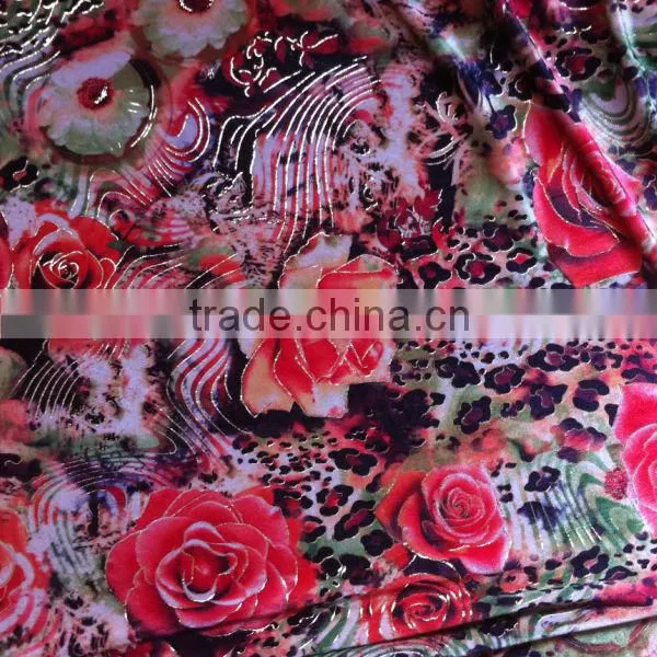 Gold Foil Velvet Fabric for Dress photo-4