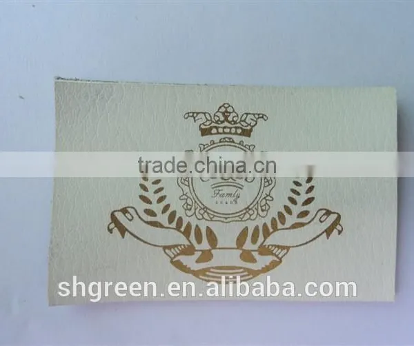 Brass Button Synthetic Garment Leather Tag for Canvas Trousers photo-4