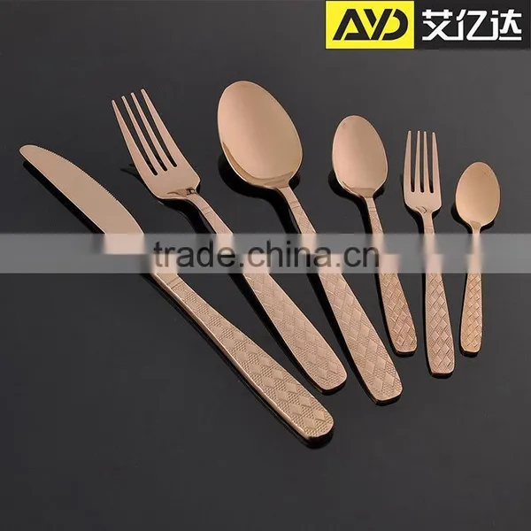 Bulk Cutlery , Knotted Cutlery Set , Gold Plated Cutlery photo-3