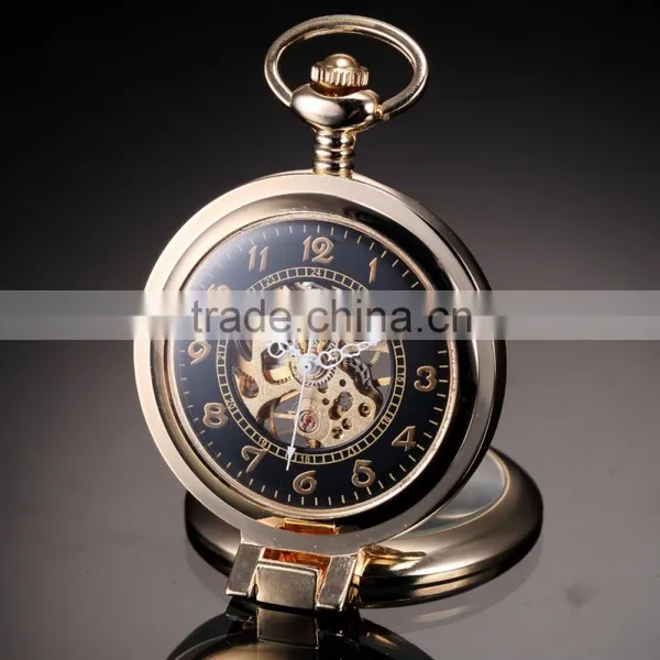 Elegant Hollow Hand Winding Mechanical Analog Men Pocket Watch photo-5