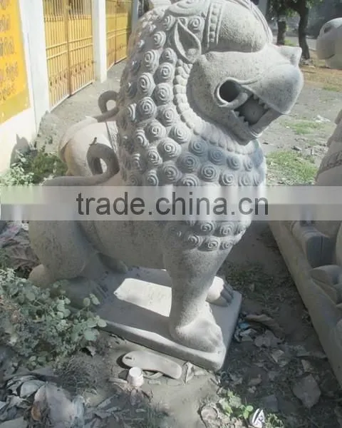 Natural Lion Sculpture Stone Statue Supplier & Manufacturer in India photo-3