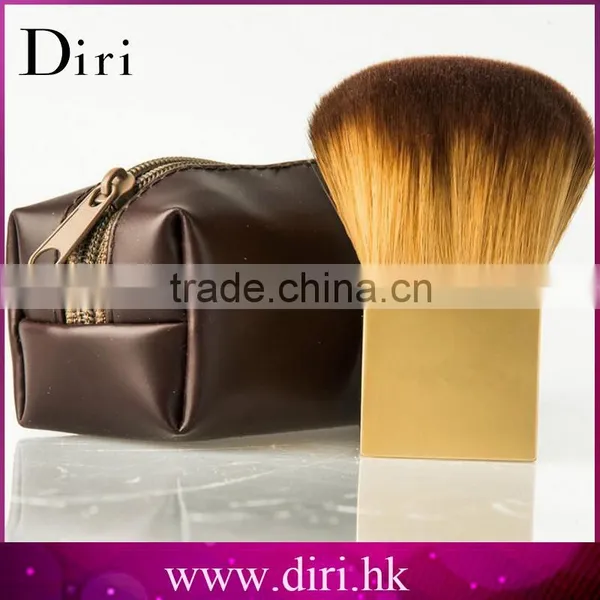 Golden Color Kabuki Brush Square Shape Handle Cosmetic Powder Brush