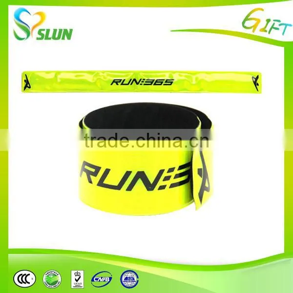Promotion Customized Silicone Slap Bracelet Reflective Slap Band With Steel Spring photo-3