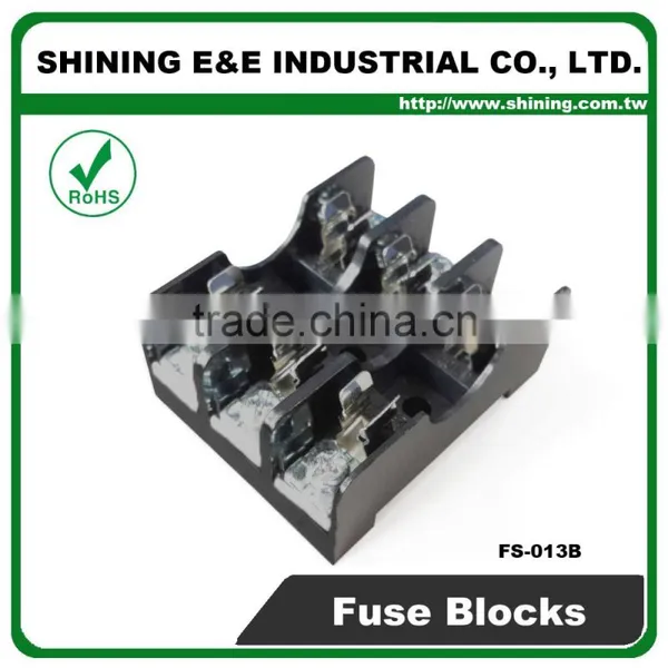 FS-013B 600V 10 Amp 3 Way Midget Type Din Rail Glass Fuse Block photo-2