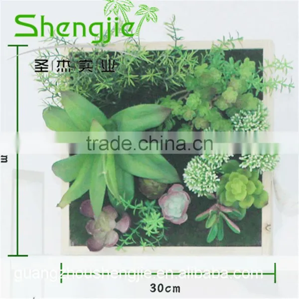 SJLJ013343 Plastic Grass Wall / Fake Green Grass Wall for Garden Home Decoration photo-5