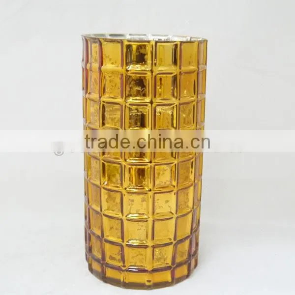 Christmas Decoration Gold Color Glass Hurricanes photo-2