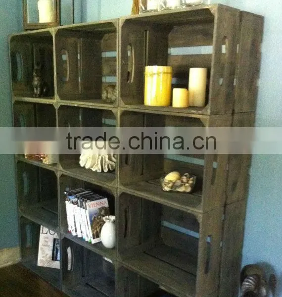 Living Room Antique The Study Wooden Storage Stand Crate photo-5