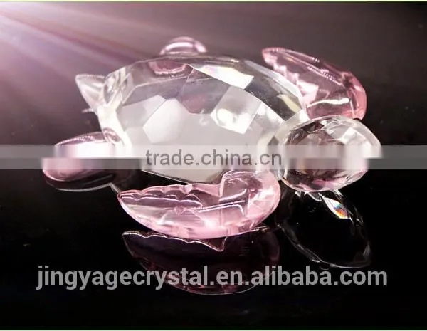 Pink Crystal Turtle Model Gift/crystal Wedding Anniversary Gift/laser Engraved Crystal Gift photo-5