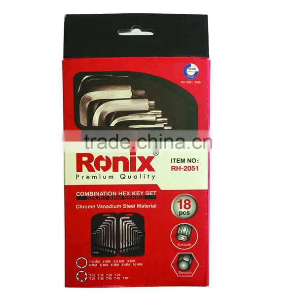 18 Pcs Combination Hex Key Set ( Short Arm Series - Long Arm Series ) 1.5 , 2 , 2.5 ,3, 4 , 5 , 6 , 8 MM photo-3