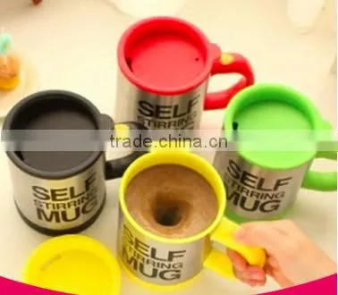 Fashionable and Practical Self Stirring Mugs With Batteries Stainless Steel Coffee Mug LS Eplus photo-3