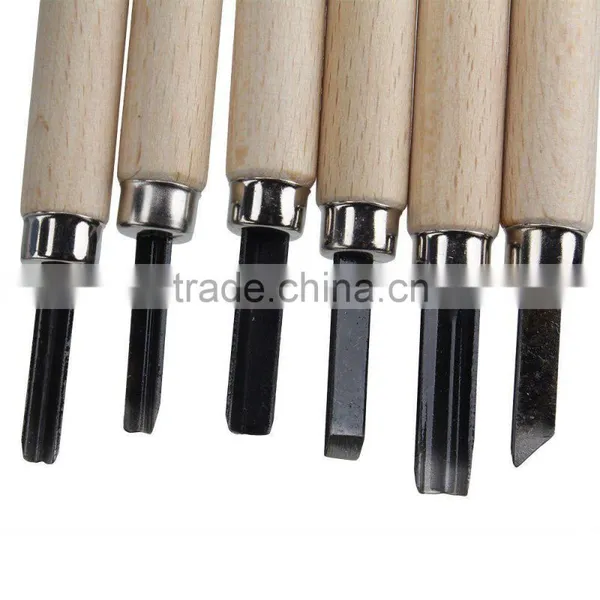 6pcs Gravers Wood Carving Lathe Steel Knife Detail Chisel Hand Woodcut Craft Tools photo-3