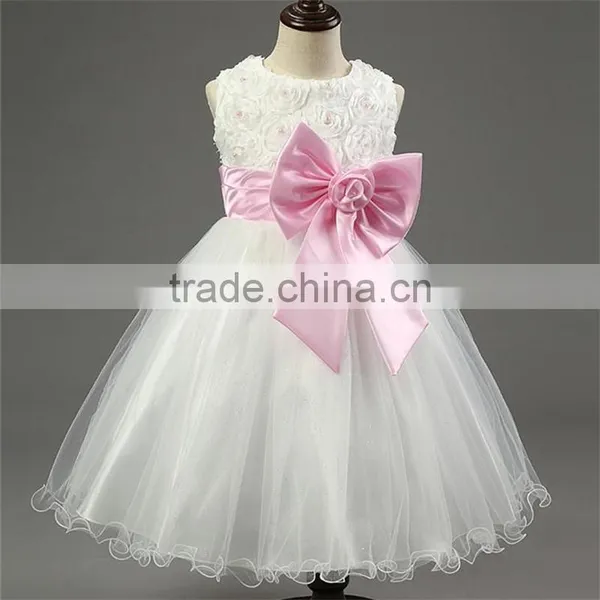 Children's Princess Dresses for Wedding Party Events Baby Girl Holy Communion Dress Bow Girls 1 Year Birthday Dress Ceremonies photo-3