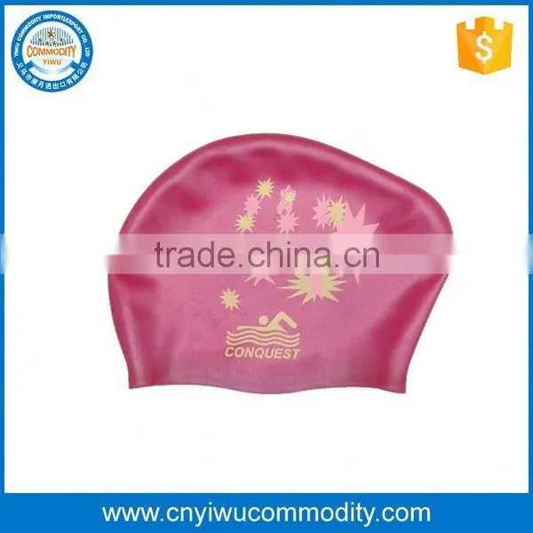 Summer Diving Promotional Swimming Cap,Customized Silicone Swim Cap With National Flag