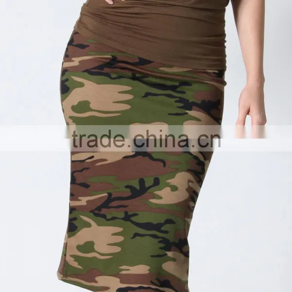 Office Ladies Skirt Designs 2018 Navy & Red Floral Classic Pencil Skirt Women Office Wear photo-3
