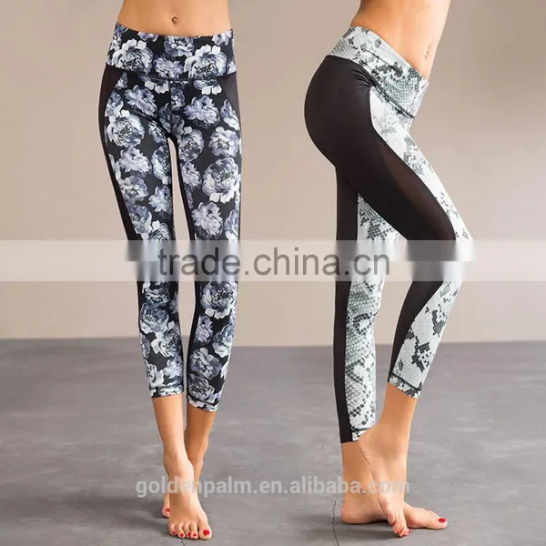 Digital Printing 80% Nylon 20% Spandex Capris for Women