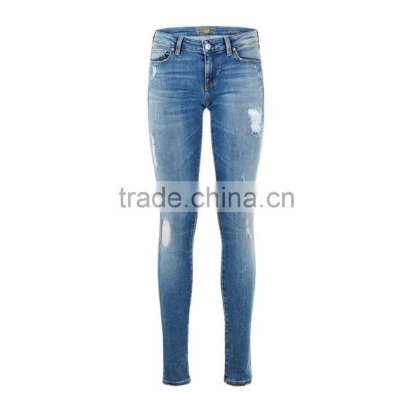 100% Warranty Cotton Girls Super Low Waist Abrasion Woman Sexy Jeans photo-4