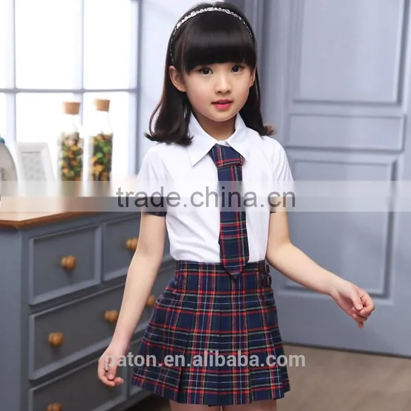 Skirt And Shirt With Short Pants School Uniform Shirts 100% Cotton photo-2