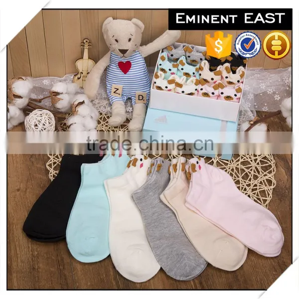 Wholesale 3D Jacquard Cartoon Cute Kid Socks 100% Cotton Ankle Socks photo-3