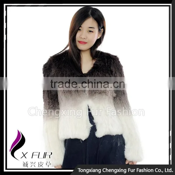 CX-G-A-224A 2016 Winter Women Elegant Fashion Rabbit Fur Coat photo-4