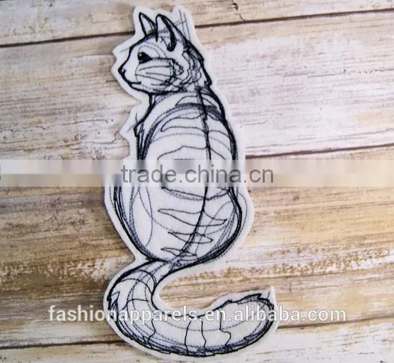 Custom High Quality Embroidered Cat Demon, Fox Demonpatch for Clothes Embroidery Patch Made in China Choose Size/color photo-3