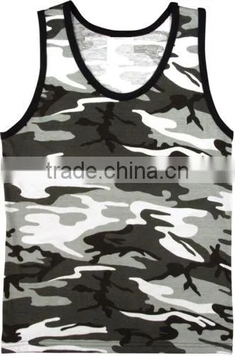 Custom Cotton Blend Wholesale Camo Tank Top photo-4
