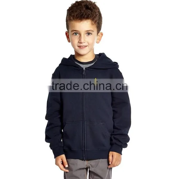 Wholesale 65 Cotton 35 Polyester Children Custom Printed Zip Up Fleece Hoodie photo-5