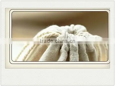 Wholesale Jute Cotton Small Drawstring Bags photo-3