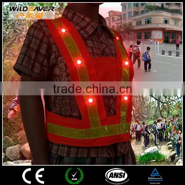Orange Mesh Reflective Safety LED Clothes for Children photo-4