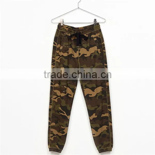 Joggers Camouflage Plush Womens Khaki Work Pants With Elastic Rope photo-6
