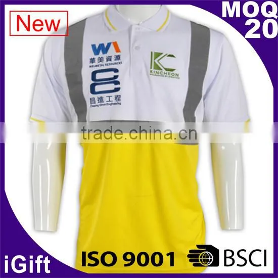 IS09001/BSCI Factory High Visibility Reflective Safety Polo Shirt photo-6