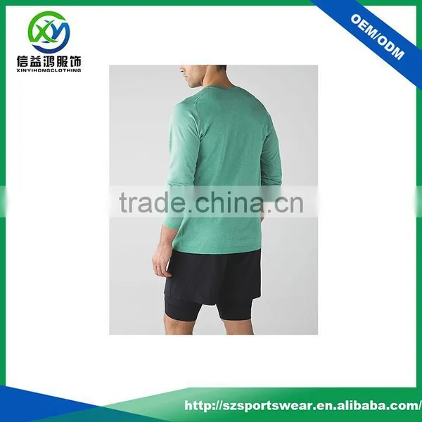 2017 Latest Design Mens Long Sleeve Dry Fit Anti-UV Gym t Shirt / Fishing Shirt / Compression Shirt photo-3
