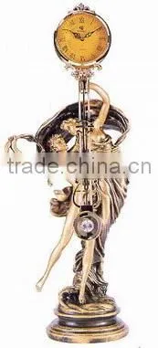 Beautiful Artistic Polyresin Statue Table Clock photo-2