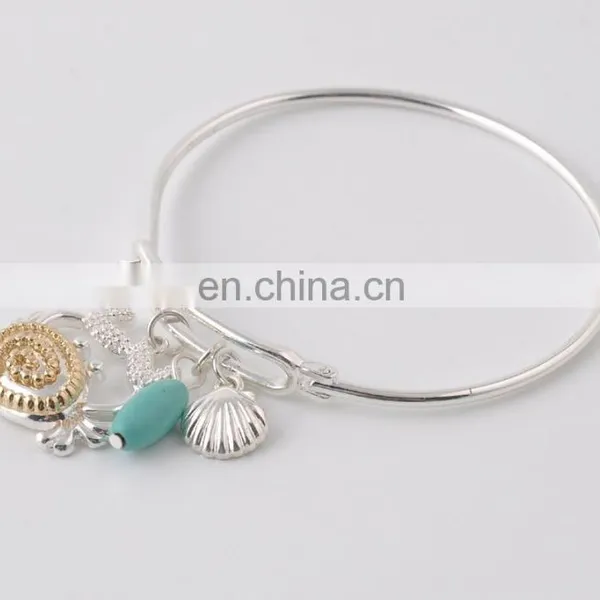 Sea Collection Charms in Two Tones Marine Organism Bracelet Bangles photo-2