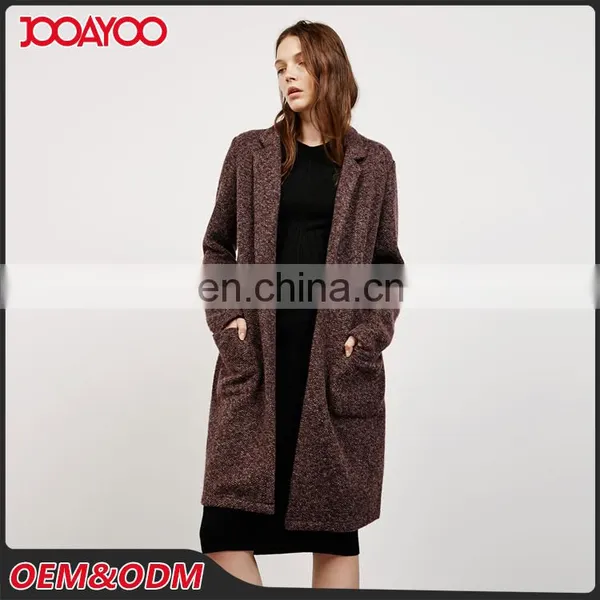 Custom Coat Design 2016 Women Single Button Garnet Long Winter Coats photo-2