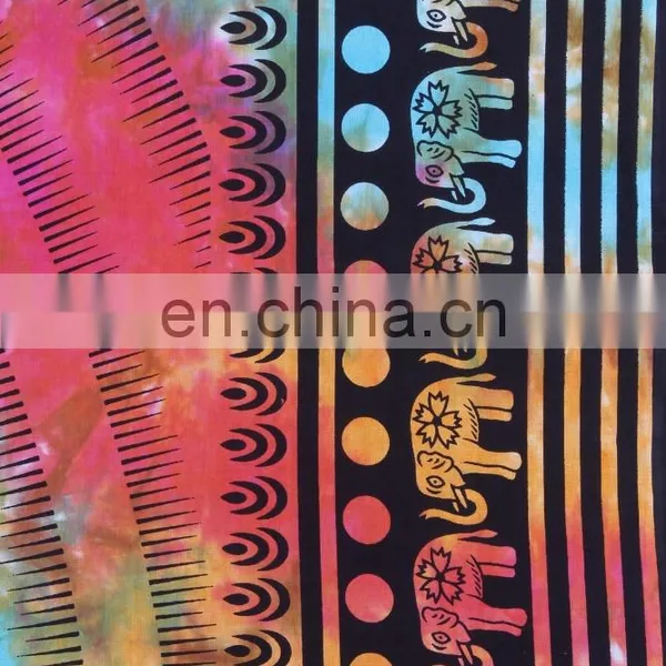 Indian Psychedelic Elephant Mandala Decor Cotton Handmade Hippy Queen Wall Hanging, Tapestry, Decorative Bedspread Throw photo-2