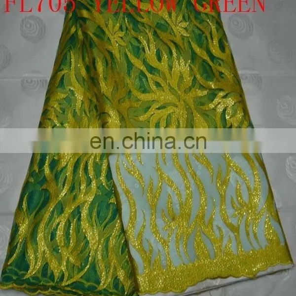 2015 New Arrival Fashion Sequins Guipure Lace Fabric(FL705)high Quality/best Price/in Stock/popular/fashion/prompt Delivery photo-3