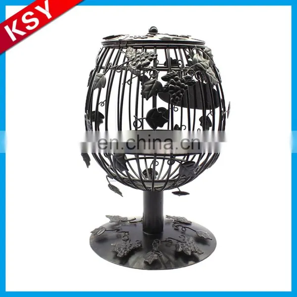 Popular Quality Assurance Simple Design Beautiful Black Metal Bird Candle Lantern Holder photo-5